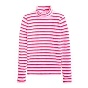 J. Crew Factory Striped Mock Neck Top Size S NWT